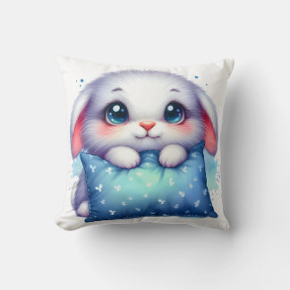 Sleepy Bunny mit Blue Star Pillow Kissen
