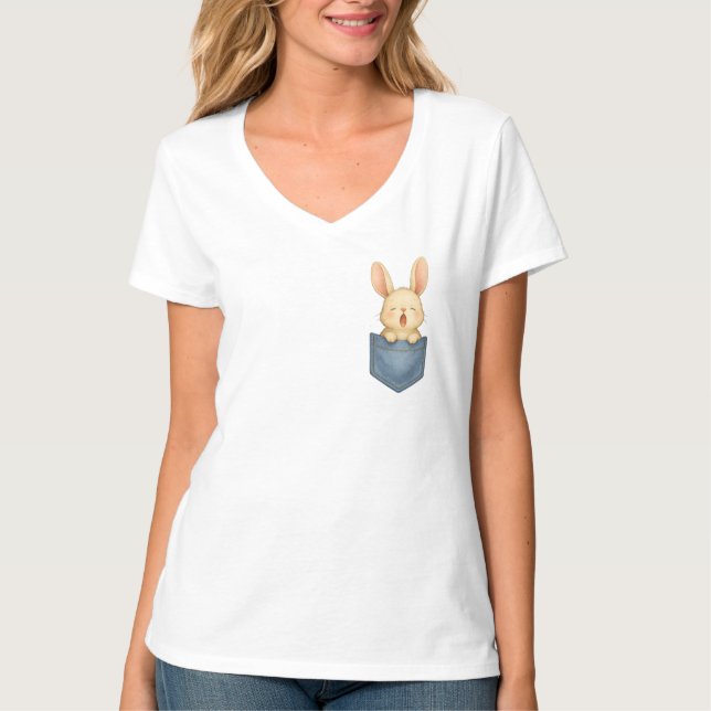 Sleepy Bunny Pocket T-Shirt (Vorderseite)