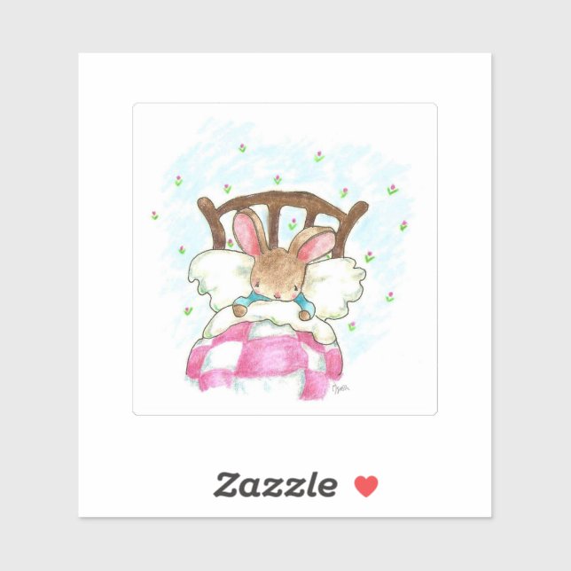"Sleepy Bunny Sticker" Aufkleber (Blatt)