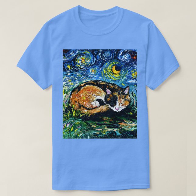 Sleepy Calico Night T-Shirt (Design vorne)
