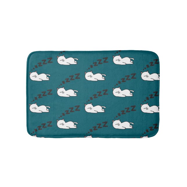 Sleepy cat badematte (Vorderseite)