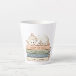 Sleepy Cat Books Latte-Mug – Geschenk für Bücherli Milchtasse
