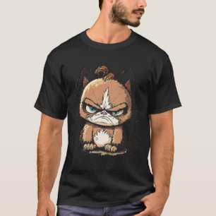 Sleepy Cat Grumpy müde Need Coffee T-Shirt