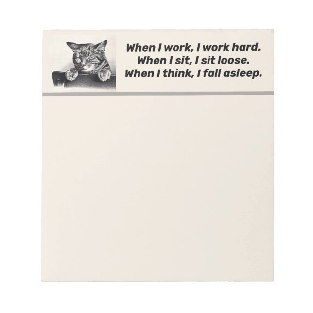 Sleepy Cat Notizblock (Vorderseite)