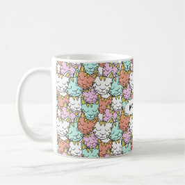 Sleepy Cats Pattern individuelle Name Tasse