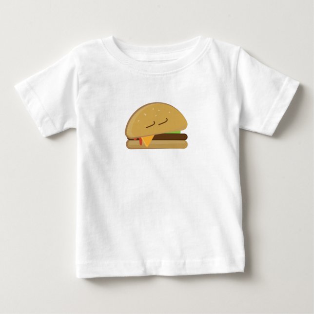 Sleepy Cheeseburger Baby T-shirt (Vorderseite)