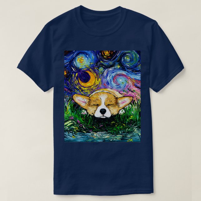 Sleepy Corgi Night T-Shirt (Design vorne)