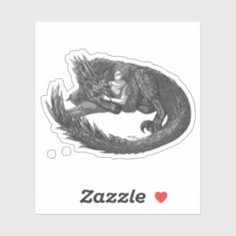 Sleepy Dinosaur Aufkleber