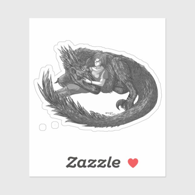 Sleepy Dinosaur Aufkleber (Blatt)