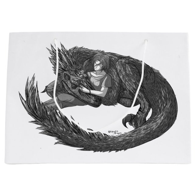 Sleepy Dinosaur Große Geschenktüte (Vorderseite)