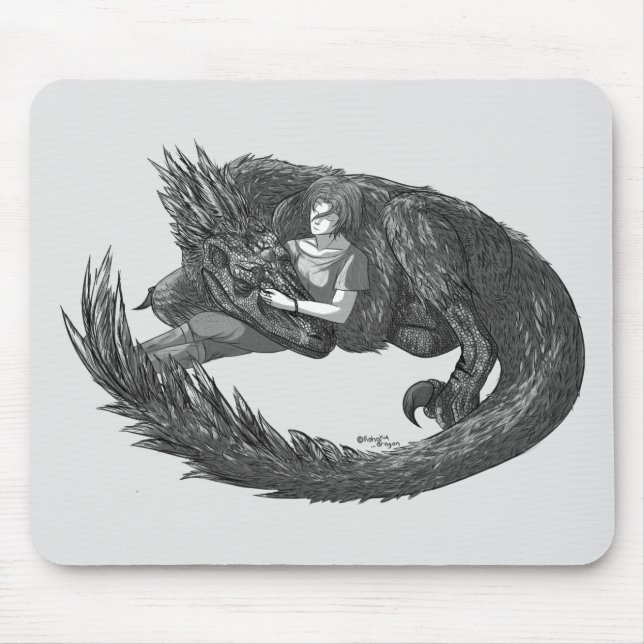 Sleepy Dinosaur Mousepad (Vorne)
