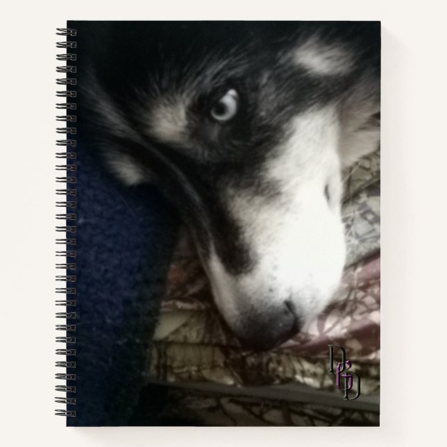 Sleepy Dog Spiral Notebook Notizbuch (Vorderseite)