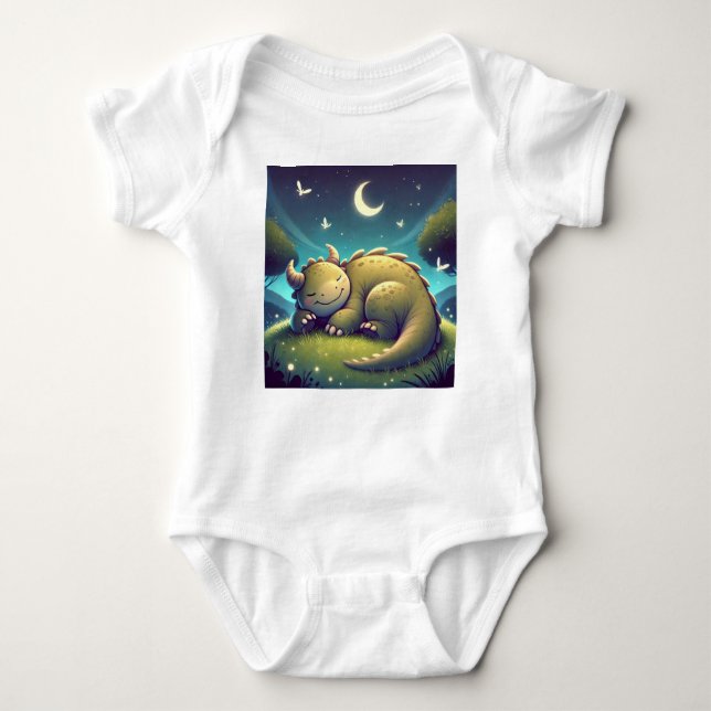 Sleepy Dragon Baby Strampler (Vorderseite)