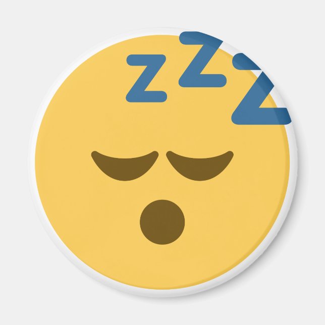 Sleepy Emoji Magnet (Vorne)