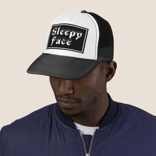 Sleepy Face: Black - Sun Brim - Trucker Hat Truckerkappe (Beispiel)