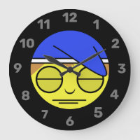 Sleepy Face Emoji II Large Clock