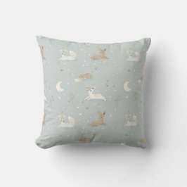 Sleepy Fawn Night Throw Pillow Kissen