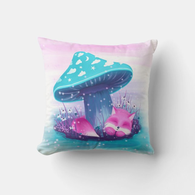 Sleepy Fox Pillow Kissen (Vorderseite)