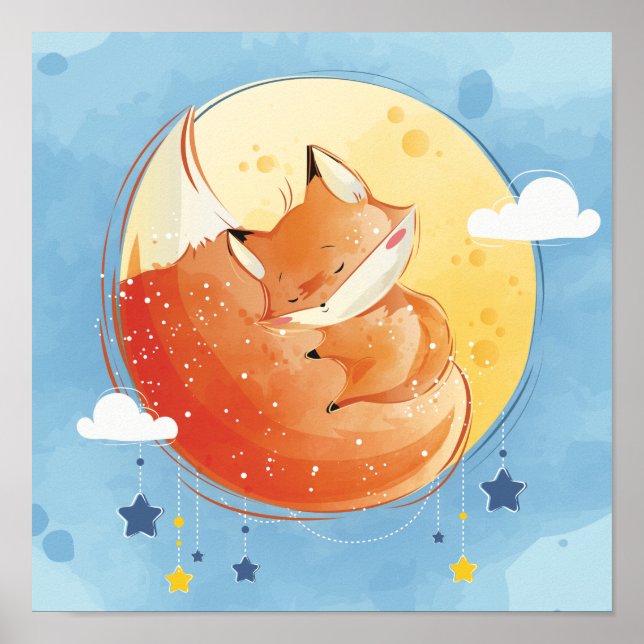 Sleepy Fox Poster (Vorne)