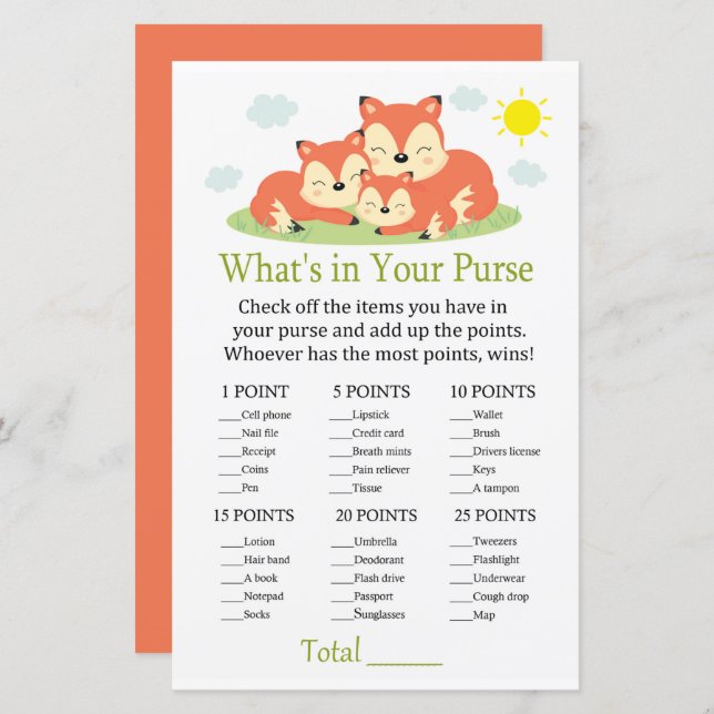 Sleepy fox Was ist in deinem Handyspiel? (Vorne/Hinten)