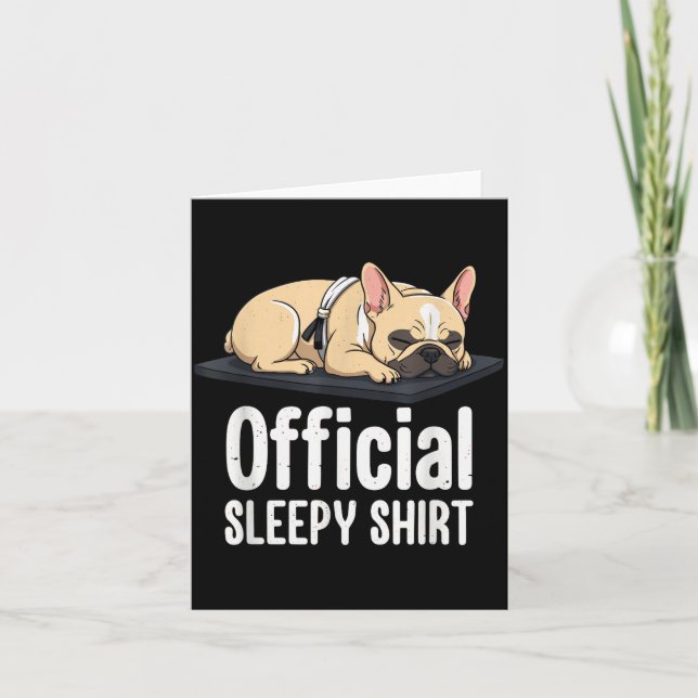Sleepy French Bulldog Funny Dog Lovers Men Women K Karte (Vorderseite)