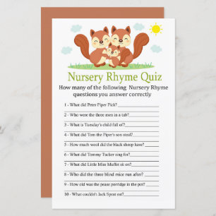 Sleepy Fuchs Kinderzimmer Rhyme Quiz Kinderduschen