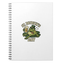 Sleepy Funny Frog St.Patrick's Day Notizblock