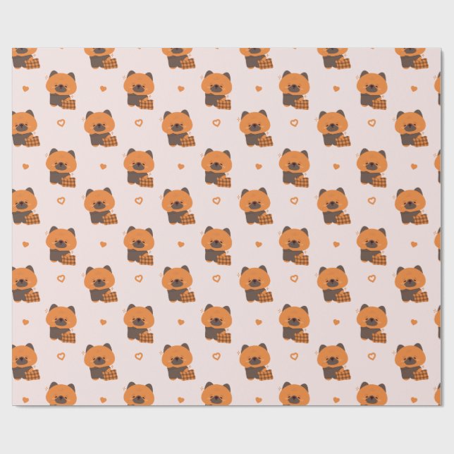 Sleepy German Shepherd Wrapping Paper Geschenkpapier (Flach)