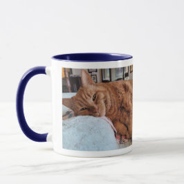 Sleepy Ginger Cat Morning Tasse