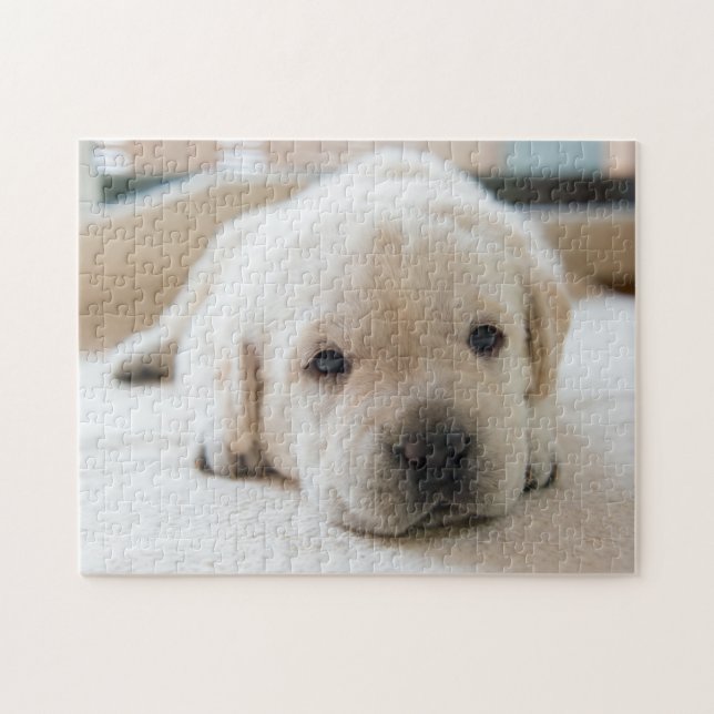 Sleepy Golden Labrador Puppy Puzzle (Horizontal)