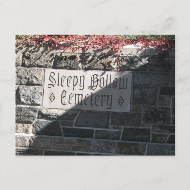Sleepy Hollow Friedhof Postkarte (Vorderseite)