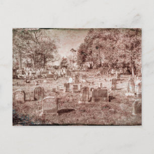 Sleepy Hollow Friedhof Vintage Postkarte