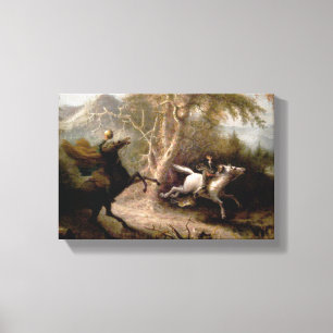 Sleepy Hollow Headless Horseman Gerahmt Leinwanddruck