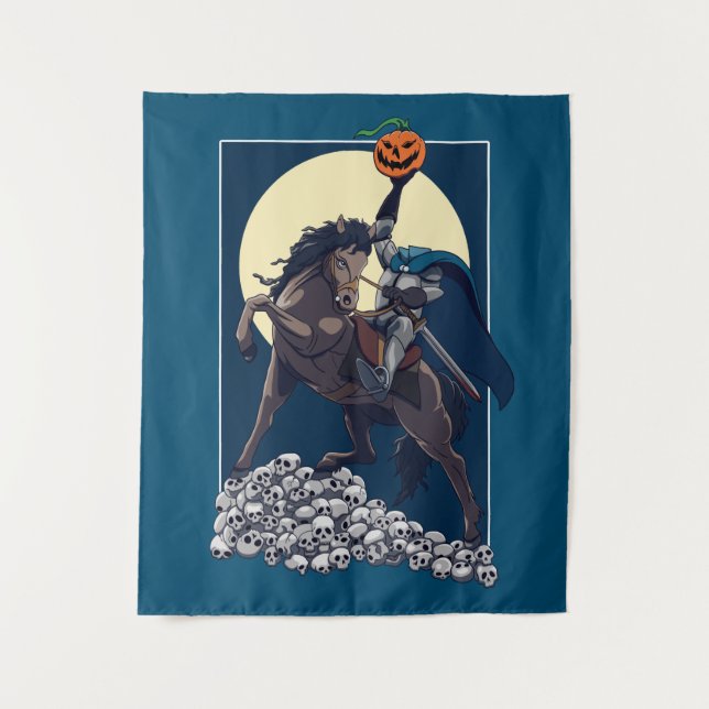 Sleepy Hollow Headless Horseman | Halloween Wandteppich (Vorderseite)