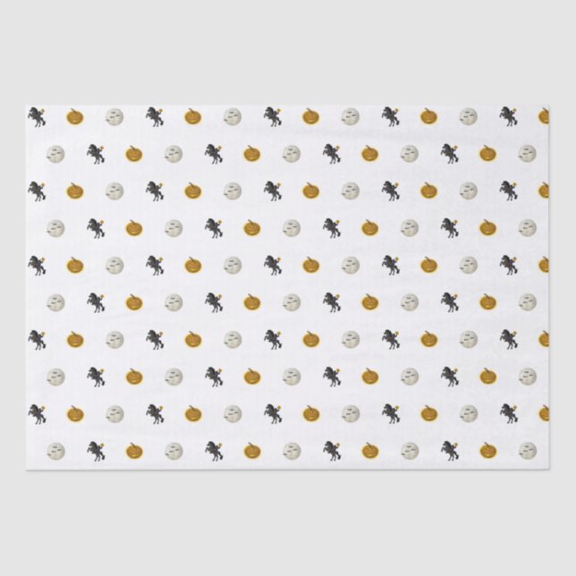 Sleepy Hollow Headless Horseman Spooky Halloween Seidenpapier (Vorderseite)