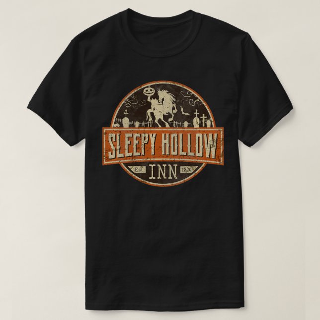 Sleepy Hollow INN Halloween  headless horseman  T-Shirt (Design vorne)