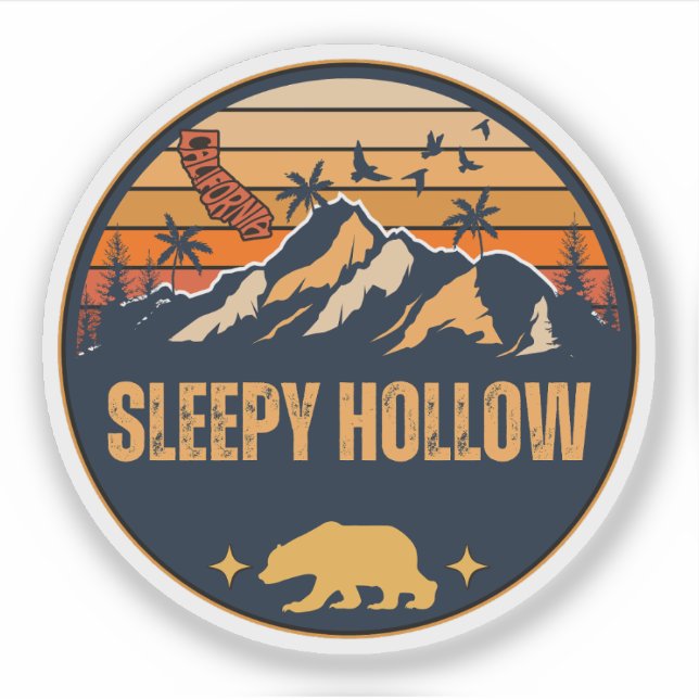 Sleepy Hollow, Kalifornien Aufkleber (Vorderseite)