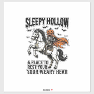 Sleepy Hollow Kopf-loser Reiter Vintage Halloween  Aufkleber