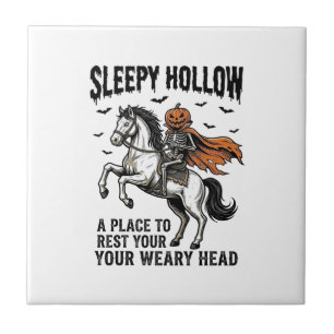 Sleepy Hollow Kopf-loser Reiter Vintage Halloween Fliese
