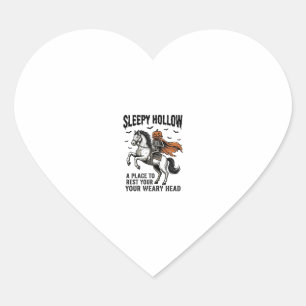 Sleepy Hollow Kopf-loser Reiter Vintage Halloween  Herz-Aufkleber