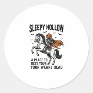 Sleepy Hollow Kopf-loser Reiter Vintage Halloween  Runder Aufkleber