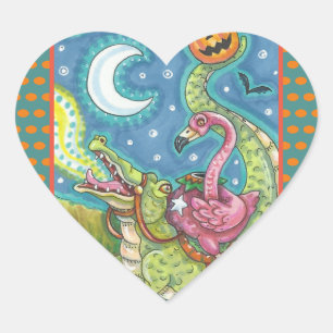 SLEEPY HOLLOW PINK FLAMINGO STICKERS SHEED Herz
