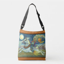 SLEEPY HOLLOW SCARECROW & MULE CROSS BODY TOTE BAG