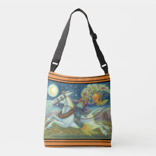 SLEEPY HOLLOW SCARECROW & MULE CROSS BODY TOTE BAG TRAGETASCHEN MIT LANGEN TRÄGERN