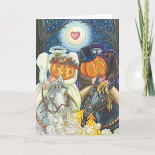 SLEEPY HOLLOW WEDD HALLOWEEN FERIENKARTE Verse Karte (Vorderseite)