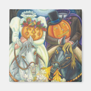 SLEEPY HOLLOW WEDD HALLOWEEN MAGNET Square