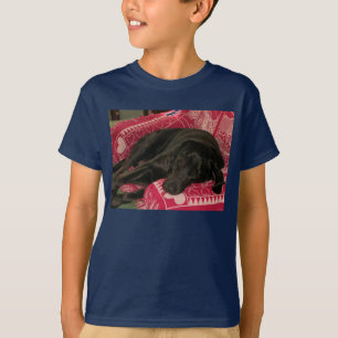 Sleepy Hund Kinder Dunkler T - Shirt