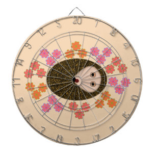 Sleepy Igel and Blume Dart Board Dartscheibe