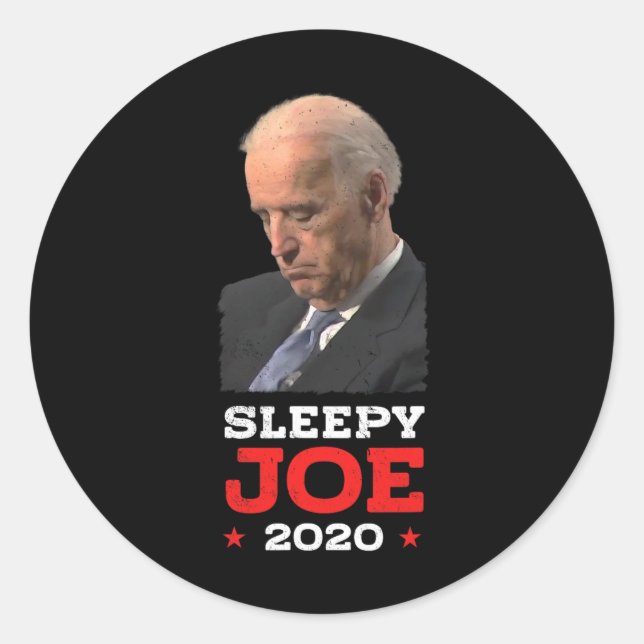 Sleepy Joe - Funny Joe Biden - Politische Wahl Runder Aufkleber (Vorderseite)
