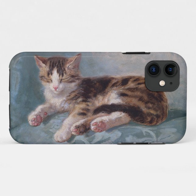 Sleepy Kitten von Henriette Ronner-Knip Case-Mate iPhone Hülle (Rückseite (Horizontal))